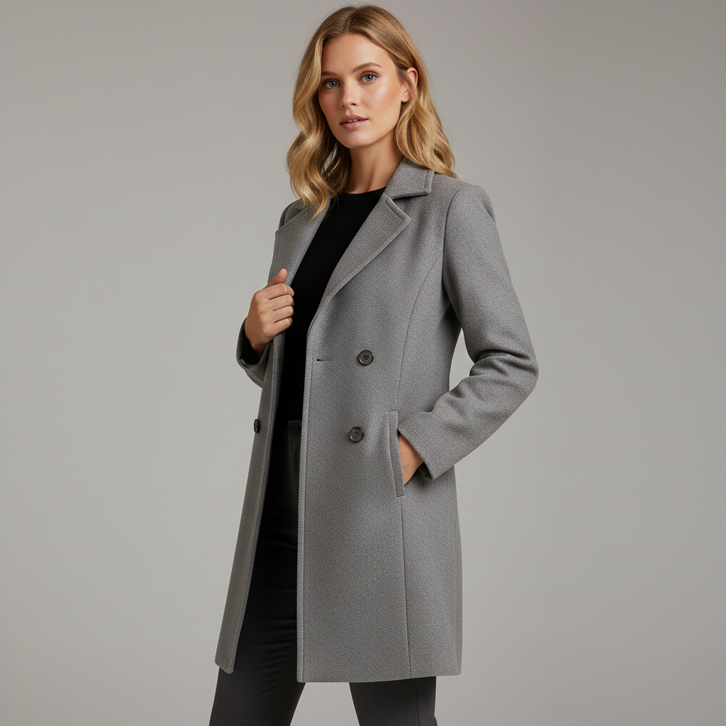 Elegant Timeless Long Coat - Black