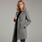 Elegant Timeless Long Coat - Black