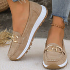 Ellie - Flat Loafers with Buckles