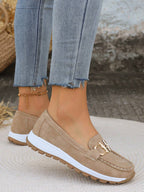 Ellie - Flat Loafers with Buckles