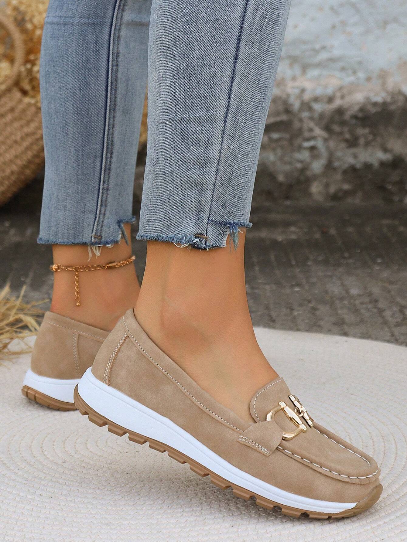 Ellie - Flat Loafers with Buckles