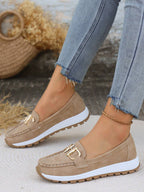 Ellie - Flat Loafers with Buckles