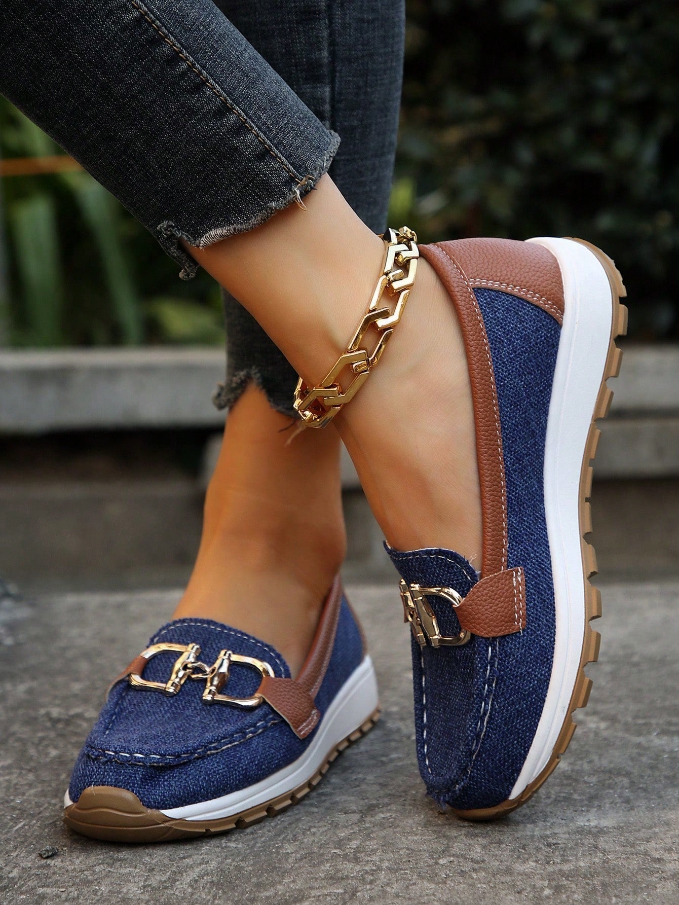 Ellie - Flat Loafers with Buckles