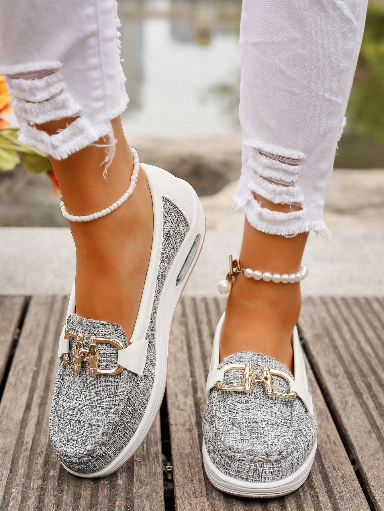 Ellie - Flat Loafers with Buckles