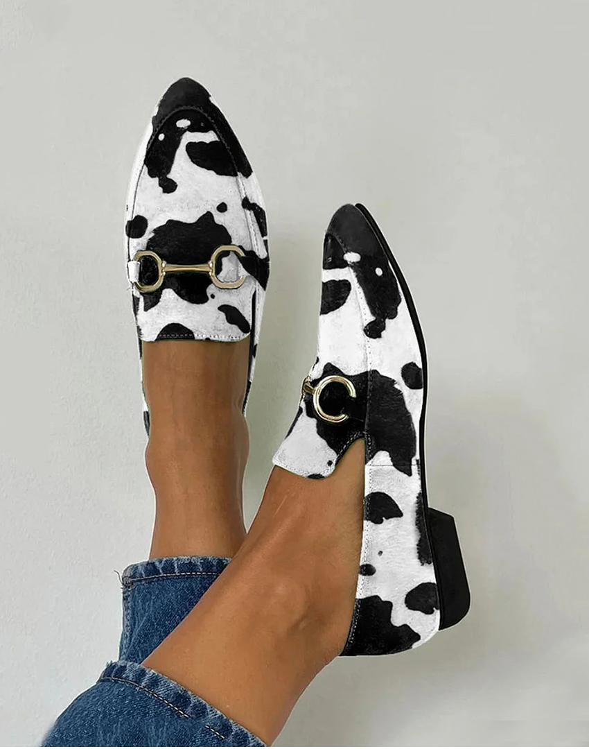 Diana | Printed Loafers with Buckle