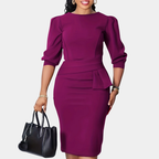 CLAUDINE BLOOM | Midi Dress with Ruffles