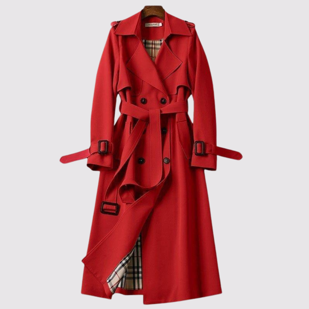 Classic Belted Trench Coat - Green