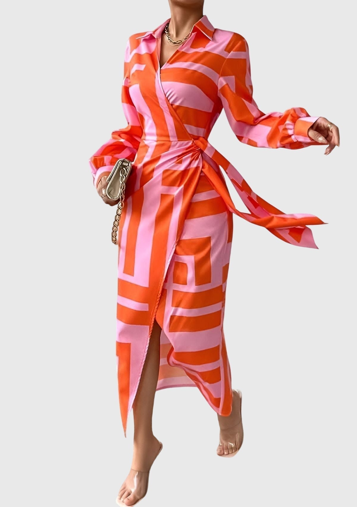 EVERLY | Elegant Printed Dress