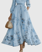 ROWELLA | Elegant Long Pleated Dress