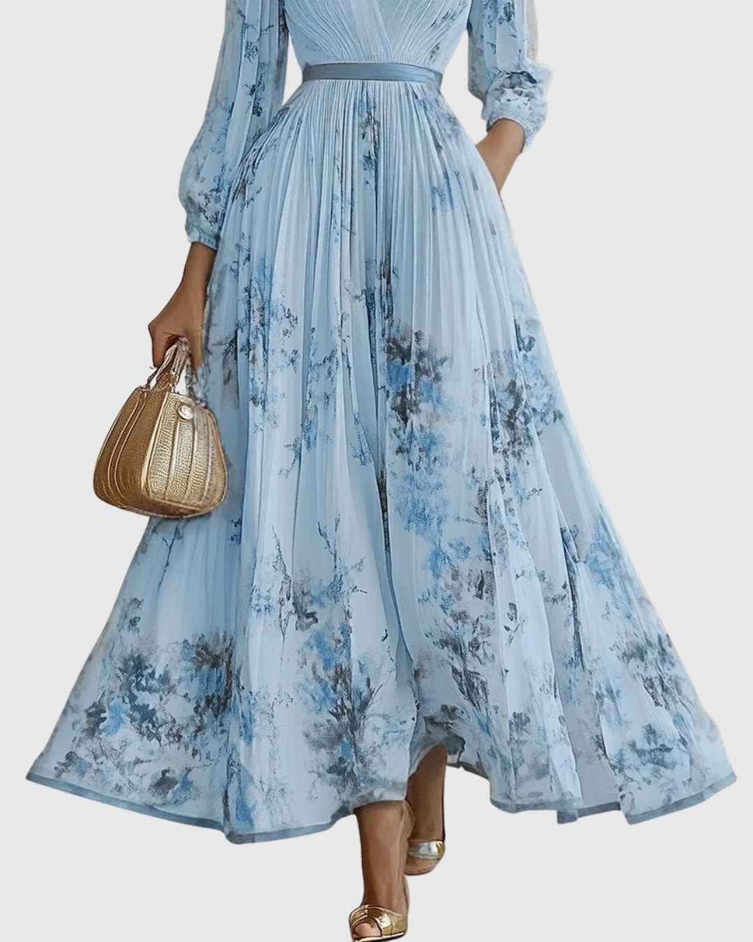 ROWELLA | Elegant Long Pleated Dress
