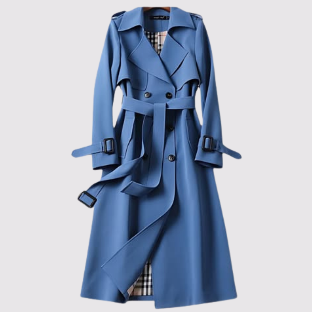 Classic Belted Trench Coat - Green