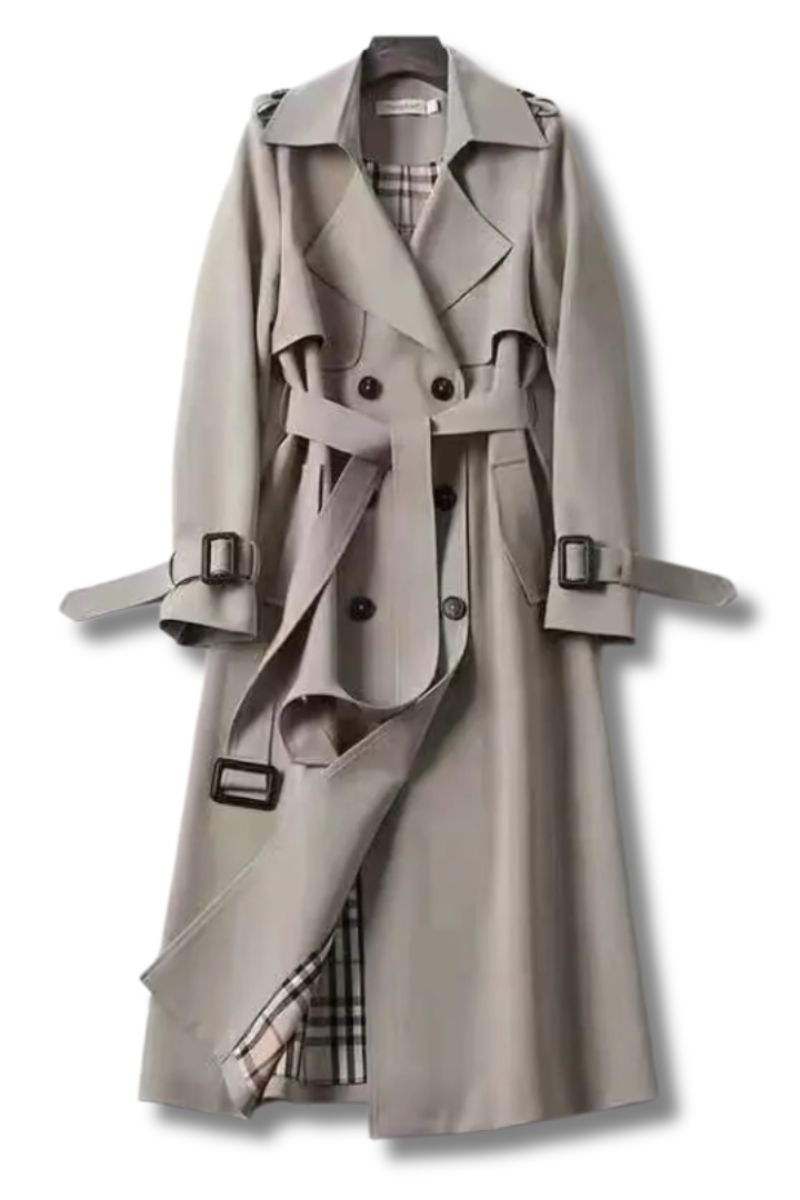 Elegant Timeless Trench Coat - Red