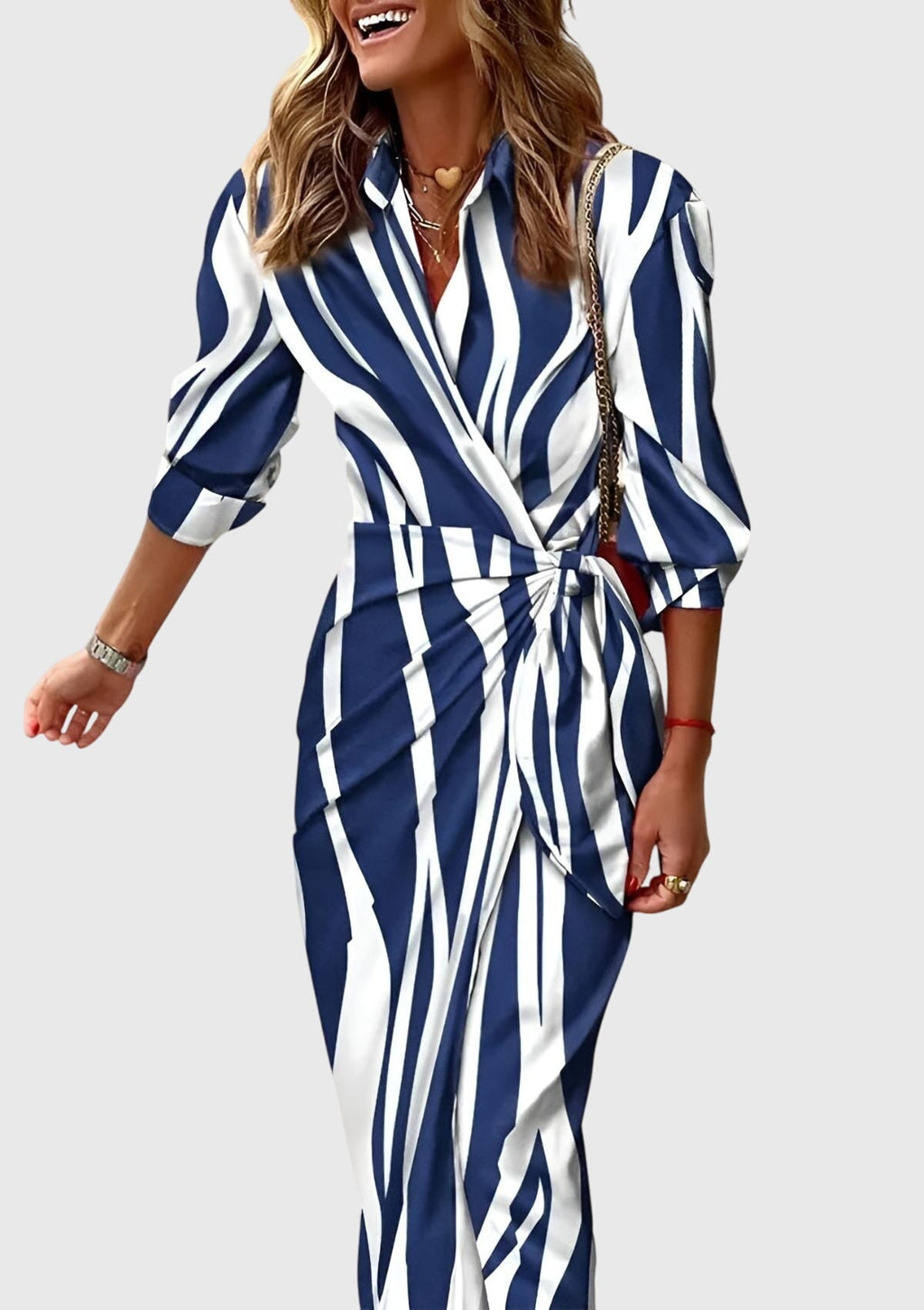 EVERLY | Elegant Printed Dress