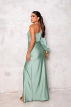 Nicole™ One-Sleeve Satin Dress