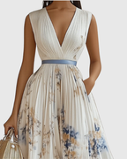 ROWELLA | Elegant Long Pleated Dress