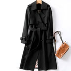 Elegant Timeless Trench Coat - Red
