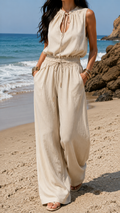 Arena White Boho Jumpsuit