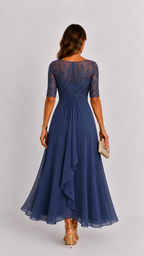 Rhonda elegant lace midi dress by Camille London