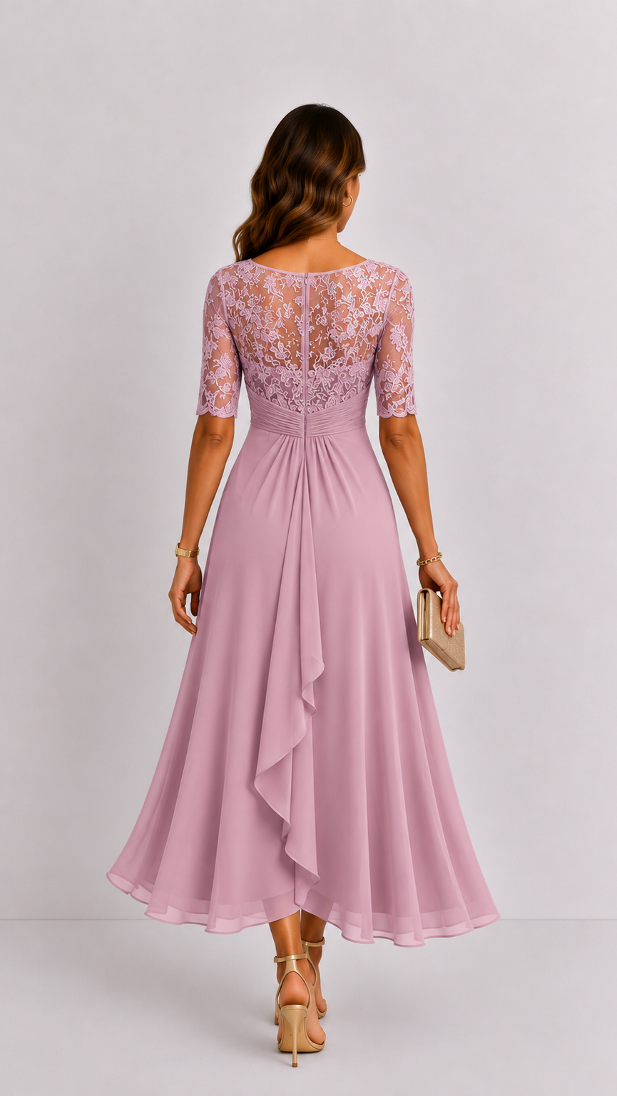 Rhonda elegant lace midi dress by Camille London