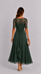 Rhonda elegant lace midi dress by Camille London