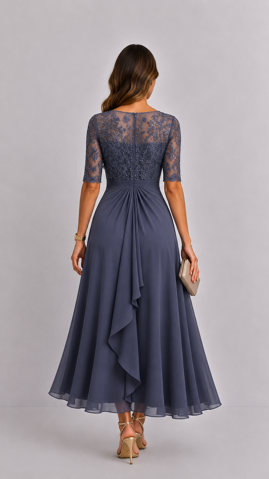 Rhonda elegant lace midi dress by Camille London