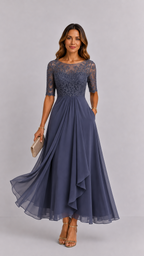 Rhonda elegant lace midi dress by Camille London