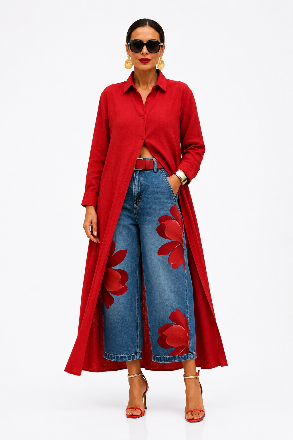 FLORA | Wide-Leg Jeans + FREE Shirt