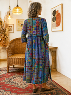 Manuela | Denim Dress with Ethnic Patchwork
