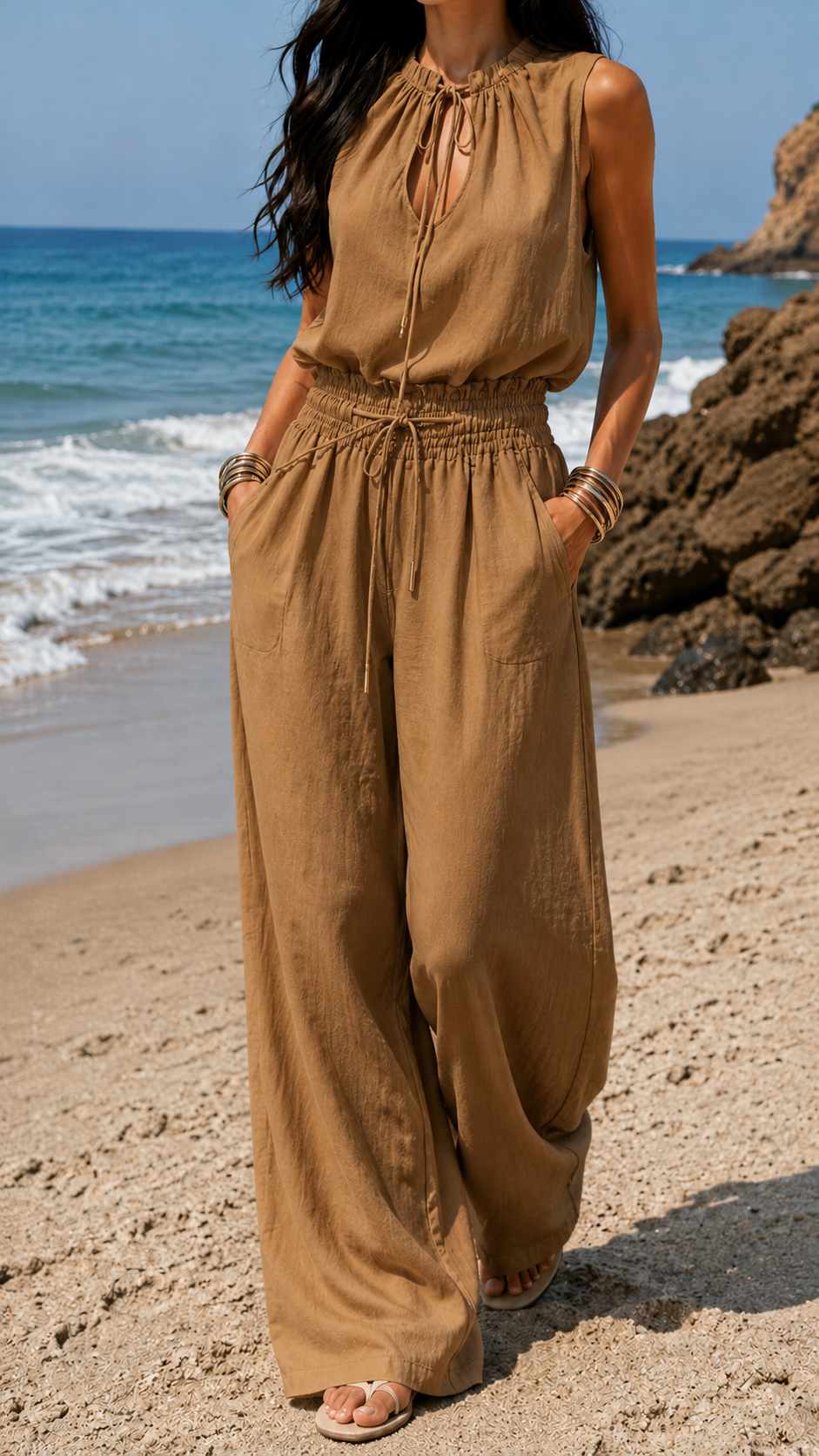 Arena White Boho Jumpsuit