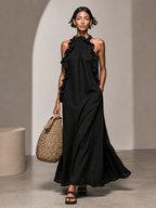 DOROTA | Elegant maxi dress with practical pockets