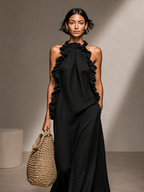 DOROTA | Elegant maxi dress with practical pockets