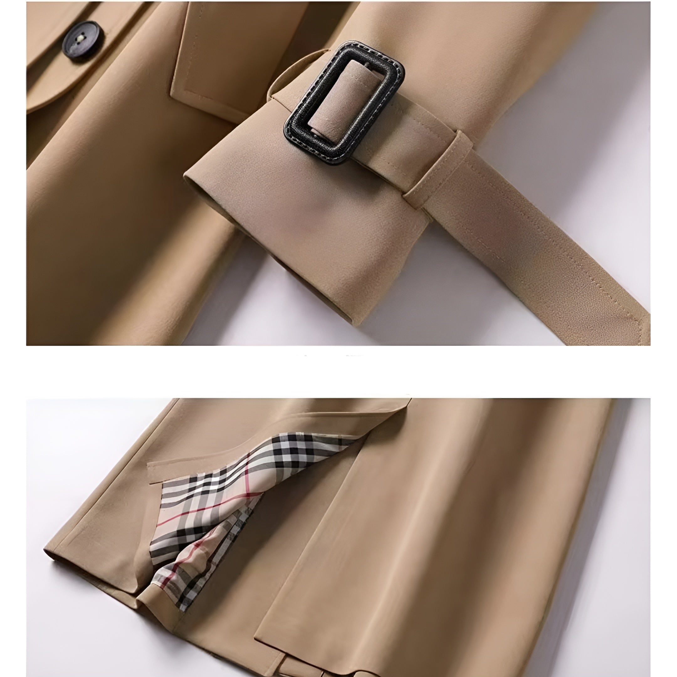 Elegant Timeless Trench Coat - Beige