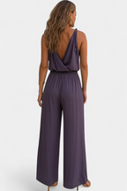 Donatila | Unique Jumpsuit with Gold Details and Leg Slit