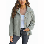 Soft Fleece Button Jacket - Pink