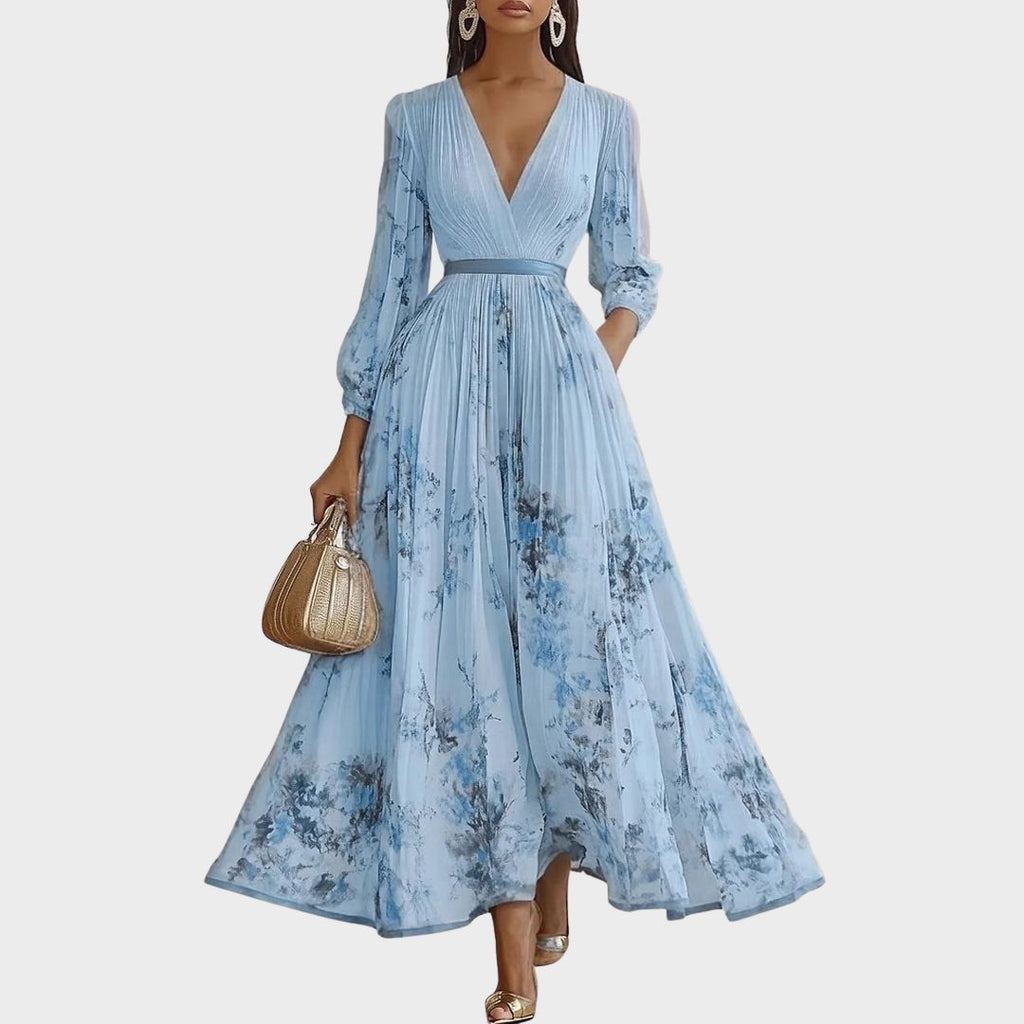 ROWELLA | Elegant Long Pleated Dress