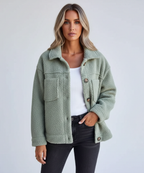 Soft Fleece Button Jacket - Pink