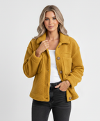 Soft Fleece Button Jacket - Pink