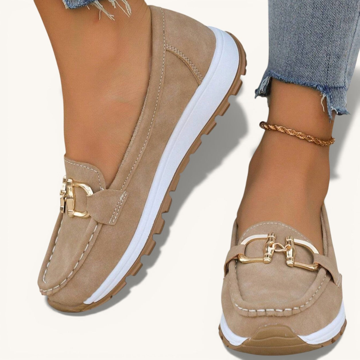 Ellie - Flat Loafers with Buckles