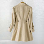 Elegant Vintage Button Coat - Beige