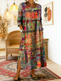 Manuela | Denim Dress with Ethnic Patchwork