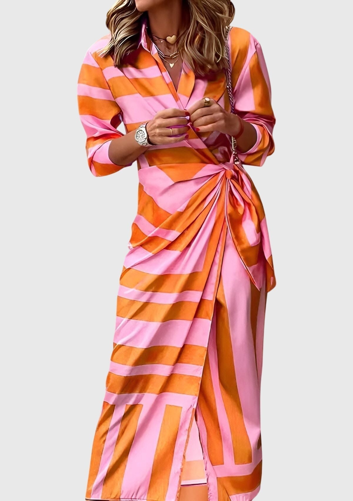 EVERLY | Elegant Printed Dress