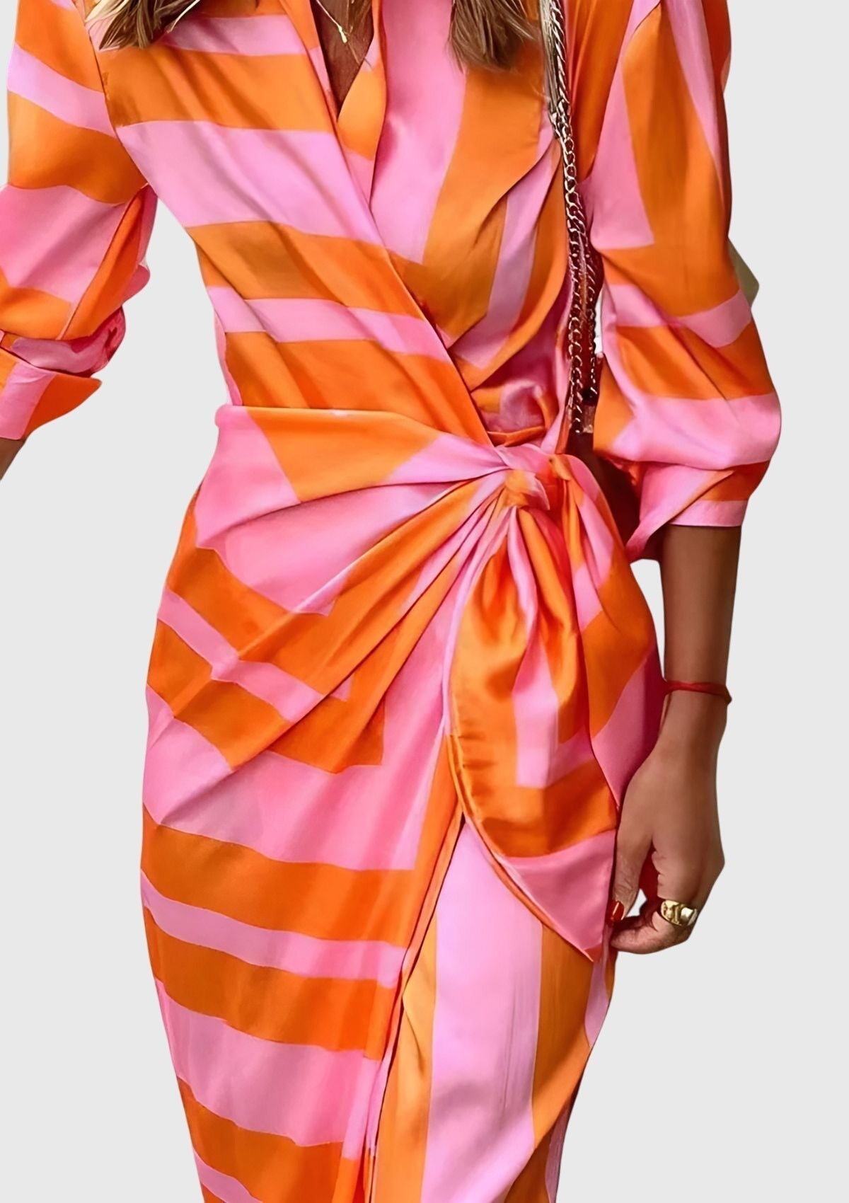 EVERLY | Elegant Printed Dress