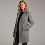 Elegant Timeless Long Coat - Black