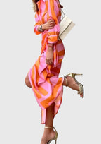 EVERLY | Elegant Printed Dress