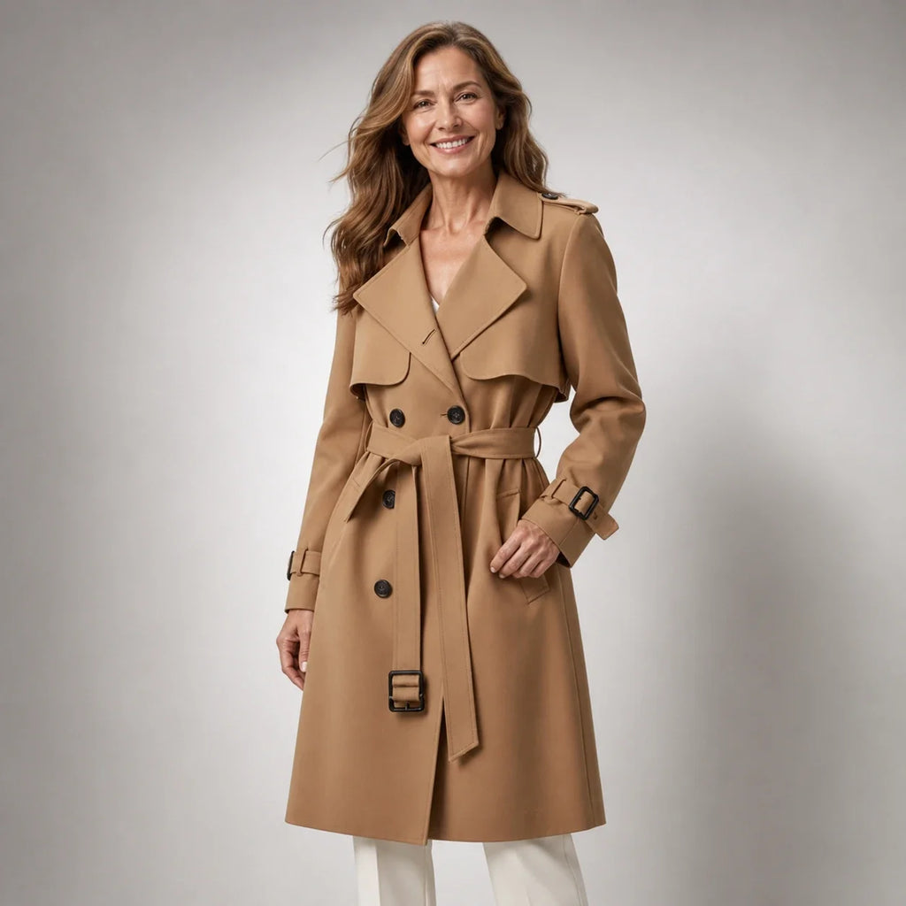 Elegant Timeless Trench Coat - Beige