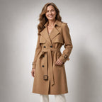 Elegant Timeless Trench Coat - Beige