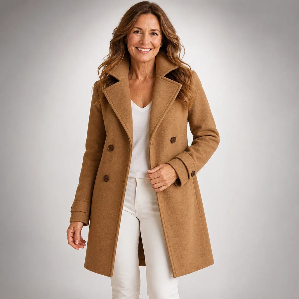 Elegant Timeless Long Coat - Brown