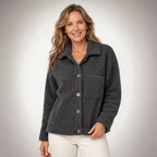 Soft Fleece Button Jacket - Yellow