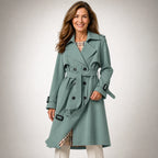 Classic Belted Trench Coat - Green