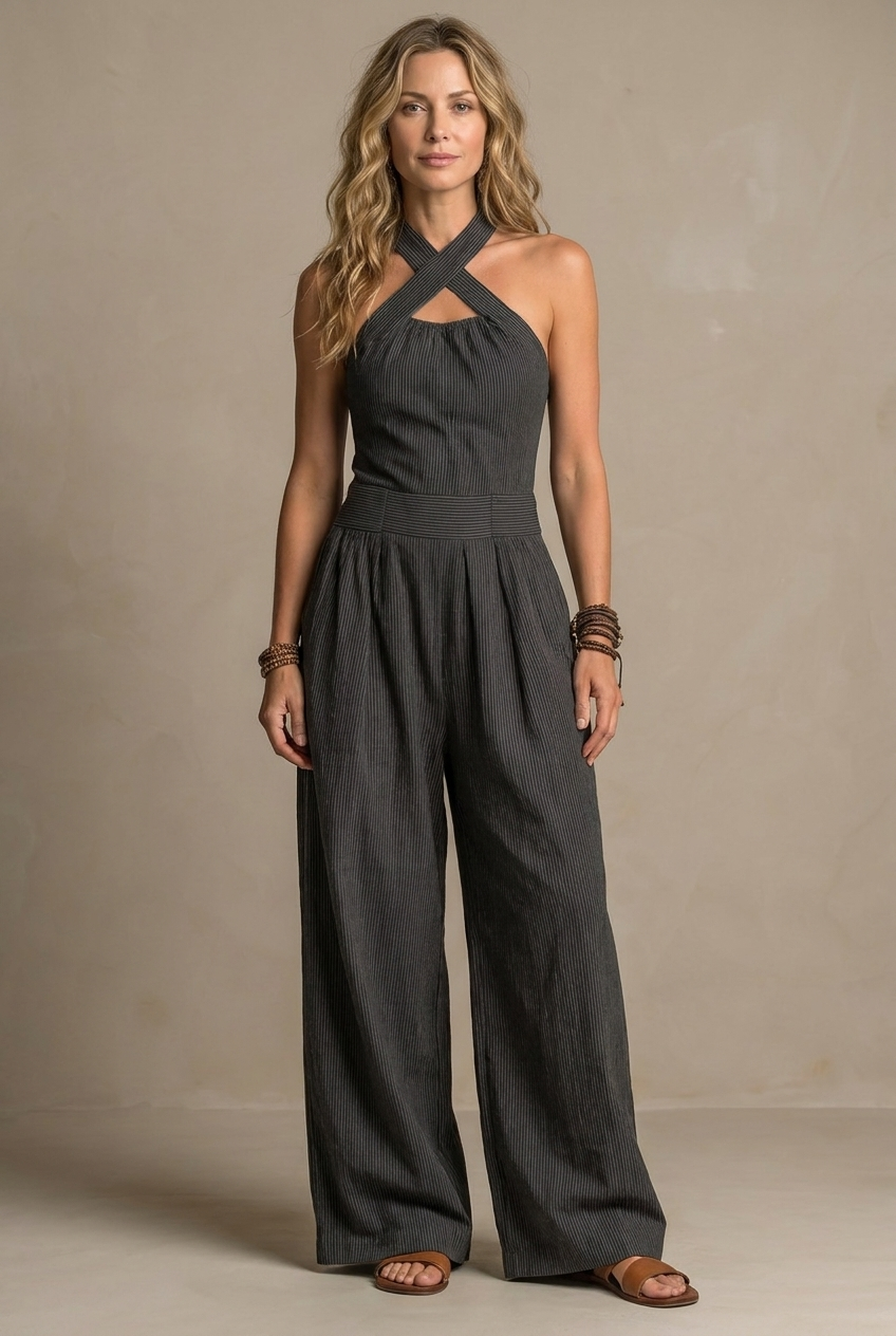 Ariana | Elegant Jumpsuit with Cross Neckline